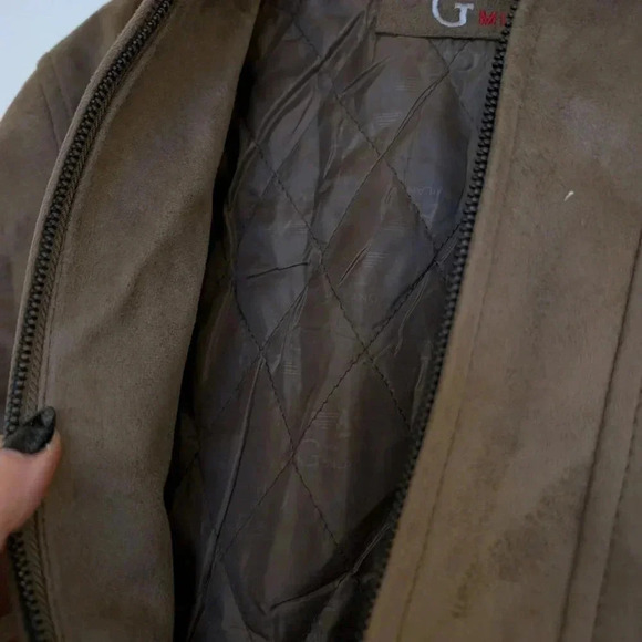 GA Milano Men's Brown Jacket with Faux Fur Collar New Wirh Tags Size Small - Picture 7 of 10